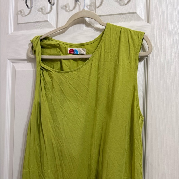 Free People Beach FP Sleeveless Lime Green Maxi Tank Dress - Picture 4 of 8